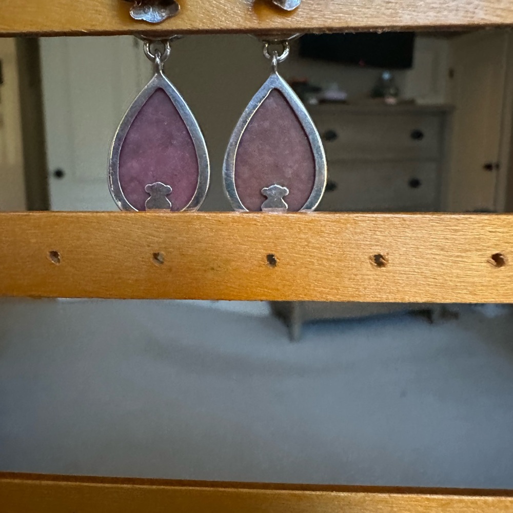 Tous Blue and Pink Drop Earrings - Picture 3 of 6